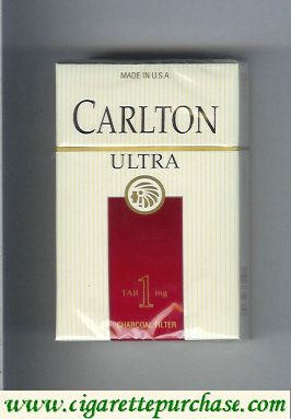 Carlton Filter Ultra cigarettes Ultra Tar 1 mg hard box